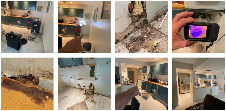 kitchen water damage inspection