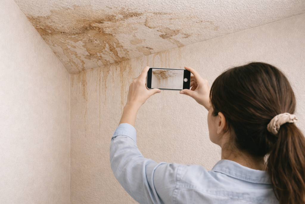 Water Damaged Ceiling Leak Repair