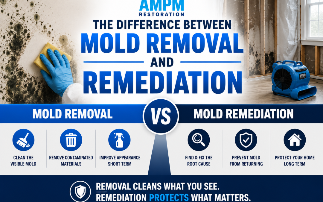 Difference Between Mold Removal and Remediation
