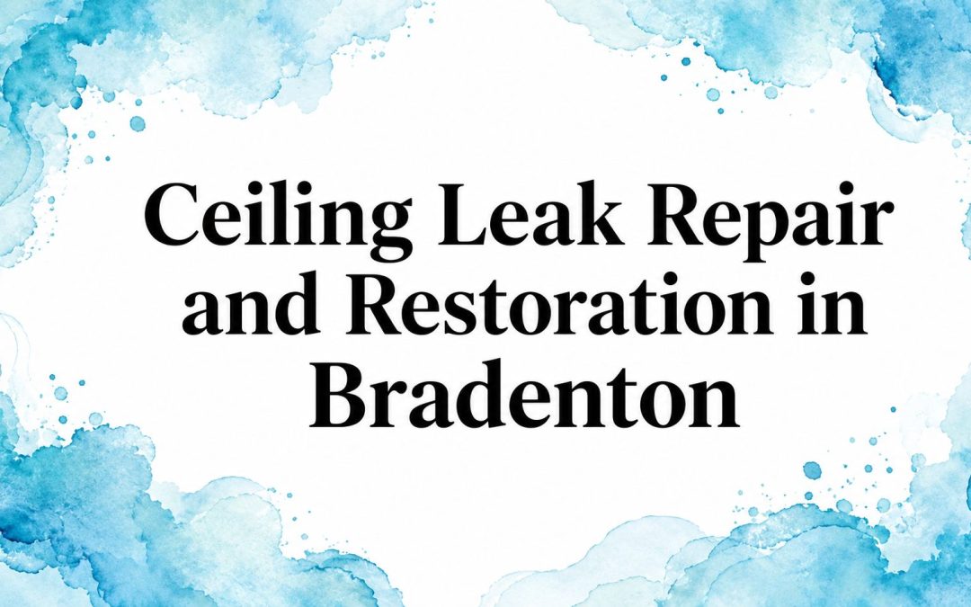 Ceiling Leak Repair and Restoration in Bradenton