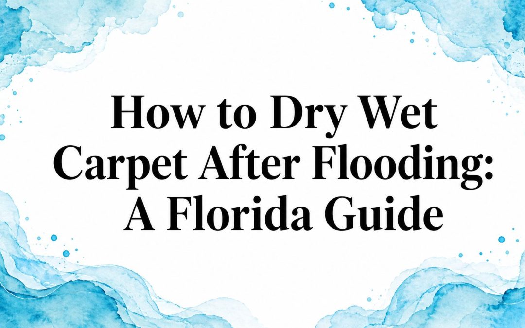 How to Dry Wet Carpet After Flooding: A Florida Guide