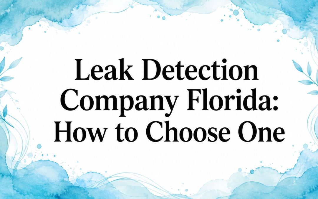Leak Detection Company Florida: How to Choose One