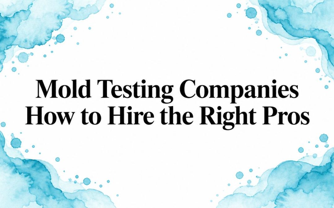Mold Testing Companies How to Hire the Right Pros